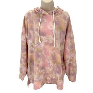 So Lounge Life Sweatshirt Pink/Purple Tie-Dye Hoodie Womens M
